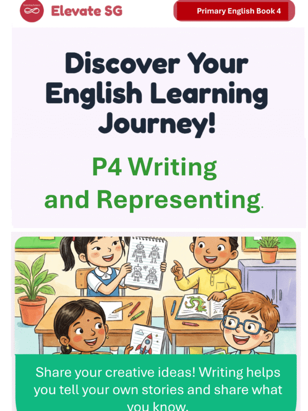 Elevate SG: Primary 4-Writing and Representing- English AI Coaching Smart Book – Personalized Writing & Oral Feedback