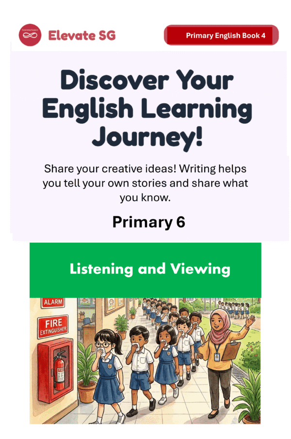 Elevate SG: Primary 6-Listening and Viewing- English AI Coaching Smart Book